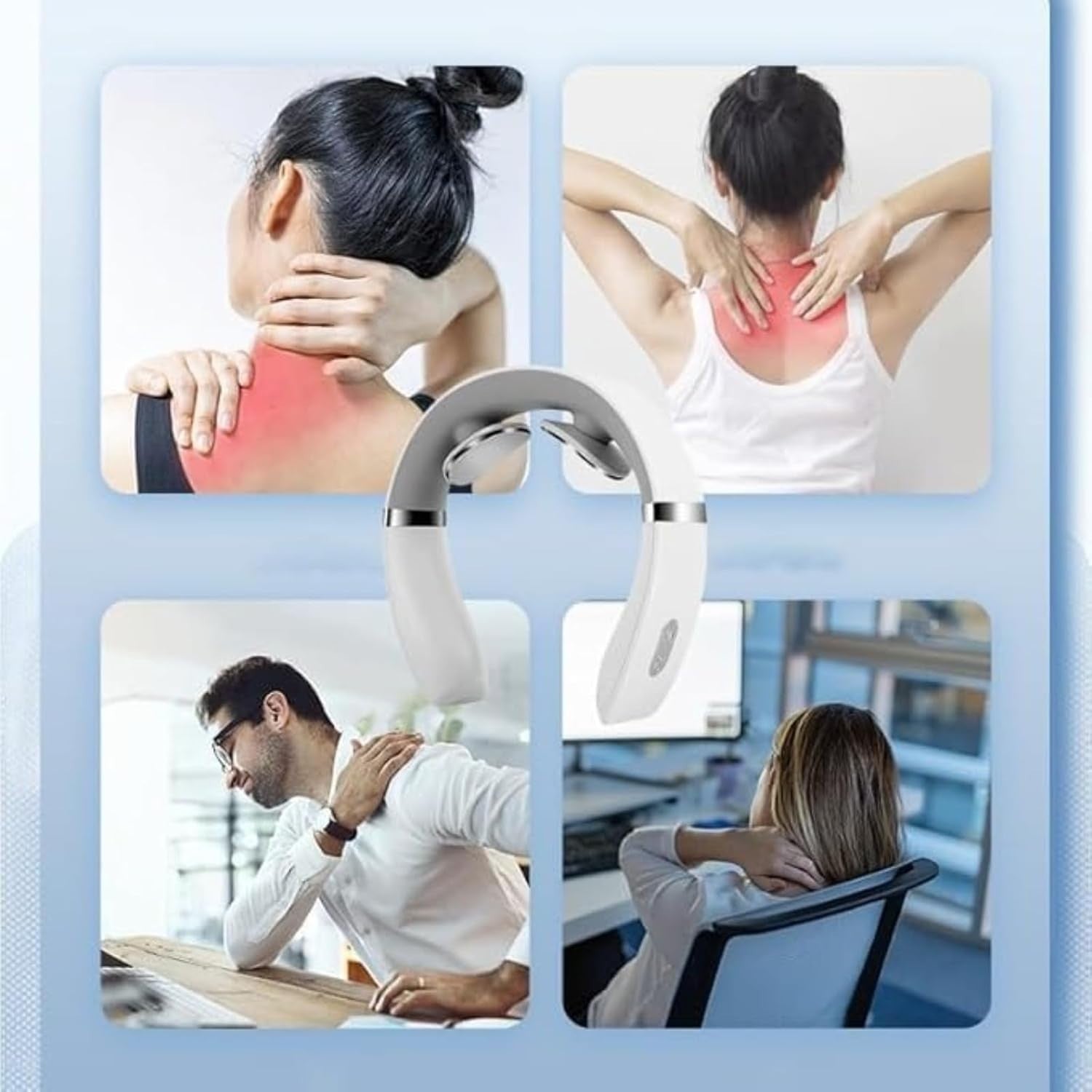 Heated Neck Massager Deep Tissue Shoulder Pain Relief 10 Modes 16 Levels