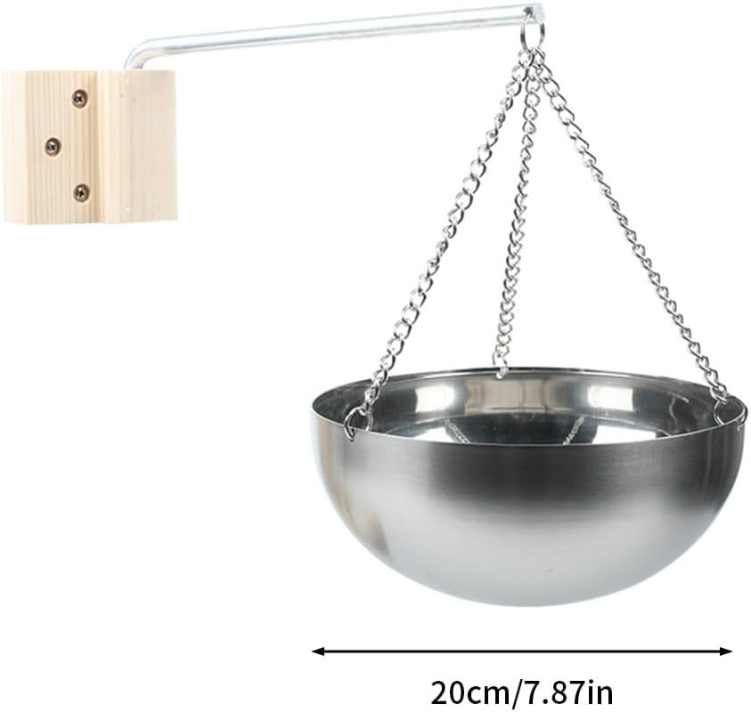 20cm Stainless Steel Sauna Aroma Bowl w/ Adjustable Swing Arm – Wall Mount