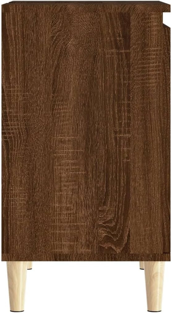 Grey Oak Under Sink Bathroom Cabinet – Scandinavian Vanity Storage Unit 58x33x60