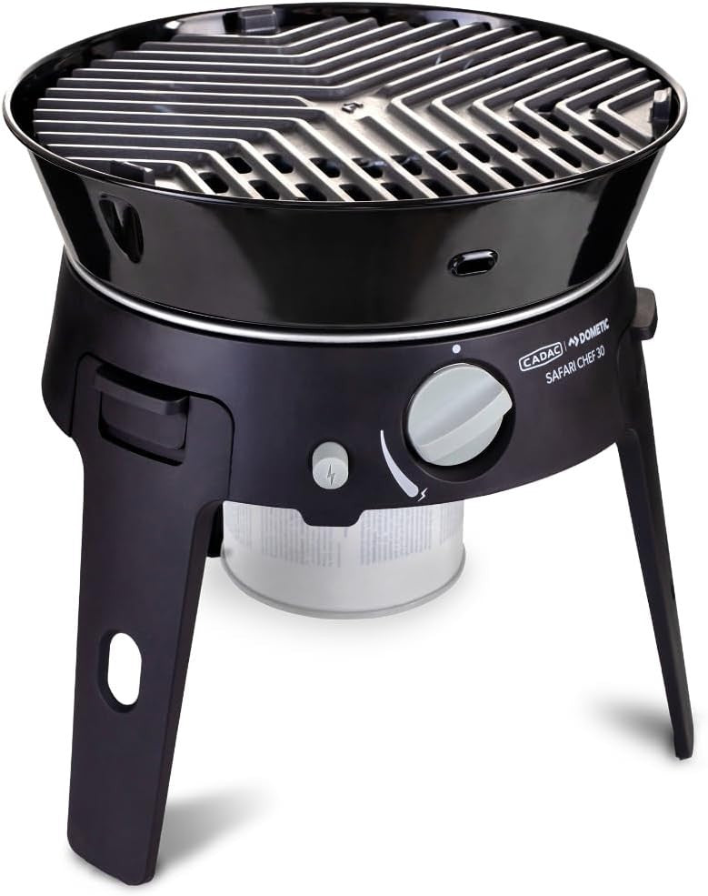 Portable Camping Gas Stove Grill Set Outdoor BBQ Ceramic Non Stick Cooker