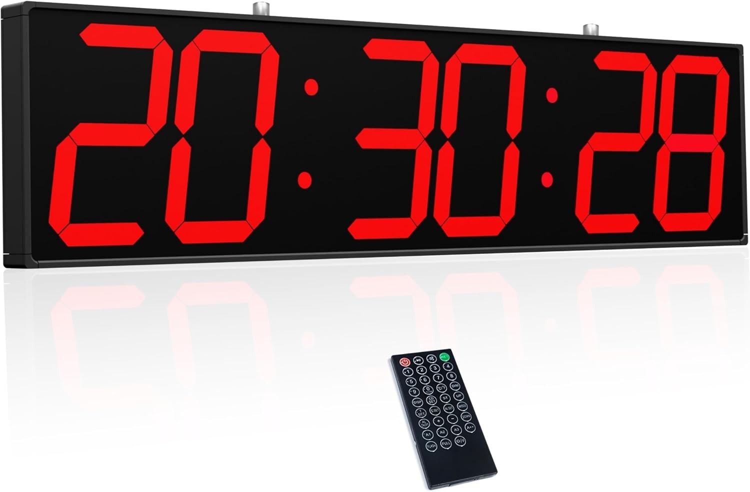 Large LED Wall Clock Double Sided Digital Timer Temp Date Display 28"