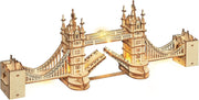 3D Wooden Tower Bridge Puzzle Model Kit – Laser Cut, Easy Assembly