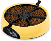 Automatic Cat Feeder 6 Meal Programmable Pet Food Dispenser Voice Recorder