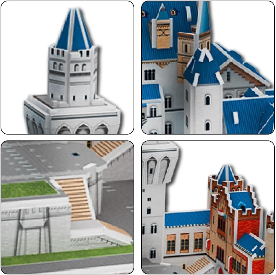 3D Neuschwanstein Castle Puzzle Model Kit DIY Architecture Gift Set