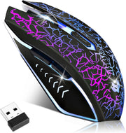 Rechargeable Wireless Gaming Mouse RGB 2400 DPI Silent 6 Buttons