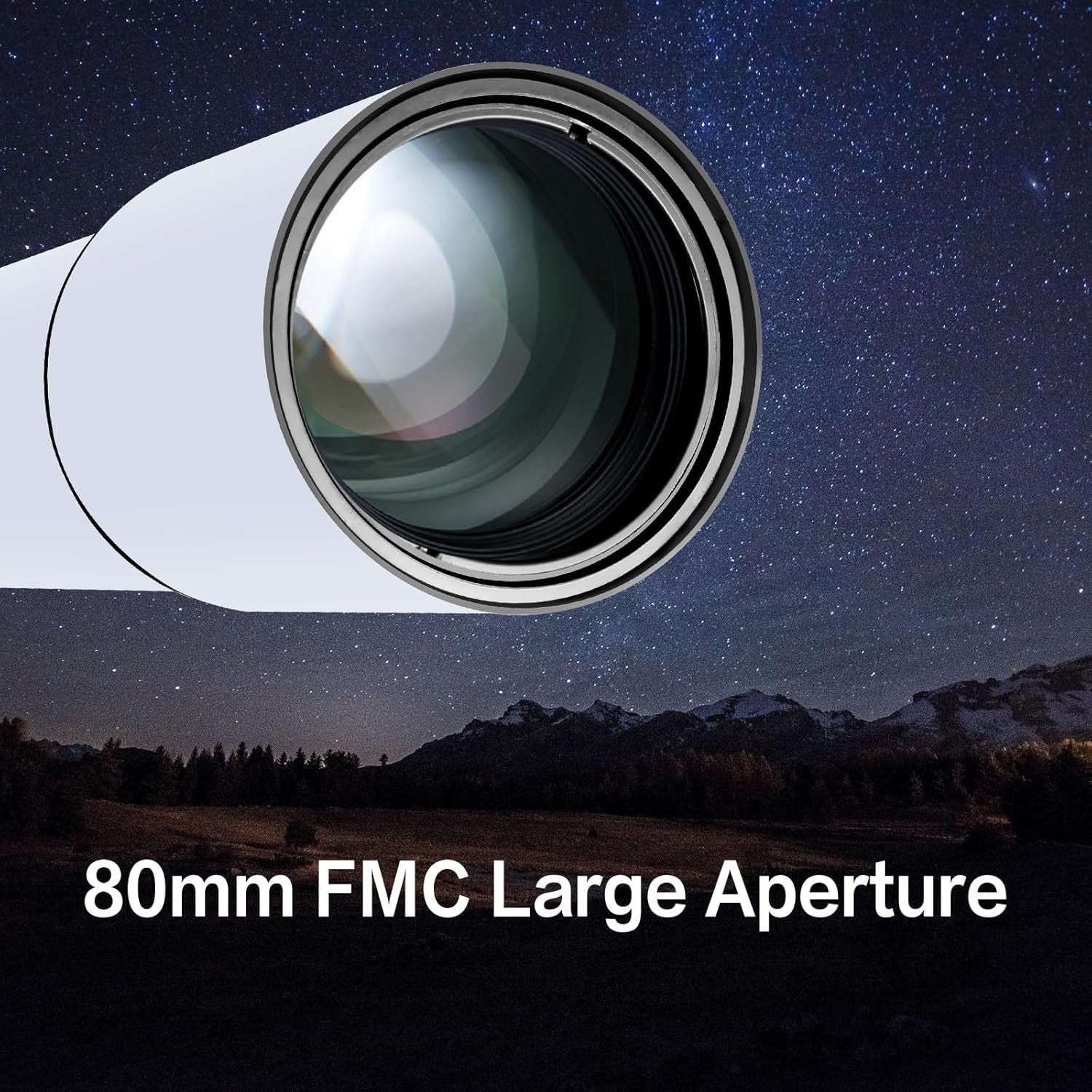 80mm Refractor Telescope 900mm for Adults & Beginners with Phone Adapter