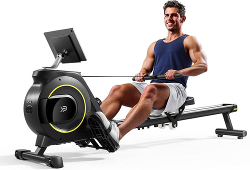 Magnetic Rowing Machine 16-Level Foldable Quiet Compact 350LB Home Fitness Rower