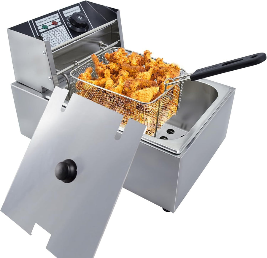 10L Deep Fat Fryer 2500W Electric Stainless Steel Countertop Fryer