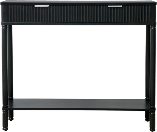 Slim Console Table with 2 Drawers & Storage Shelf – 75H x 90W x 32D cm