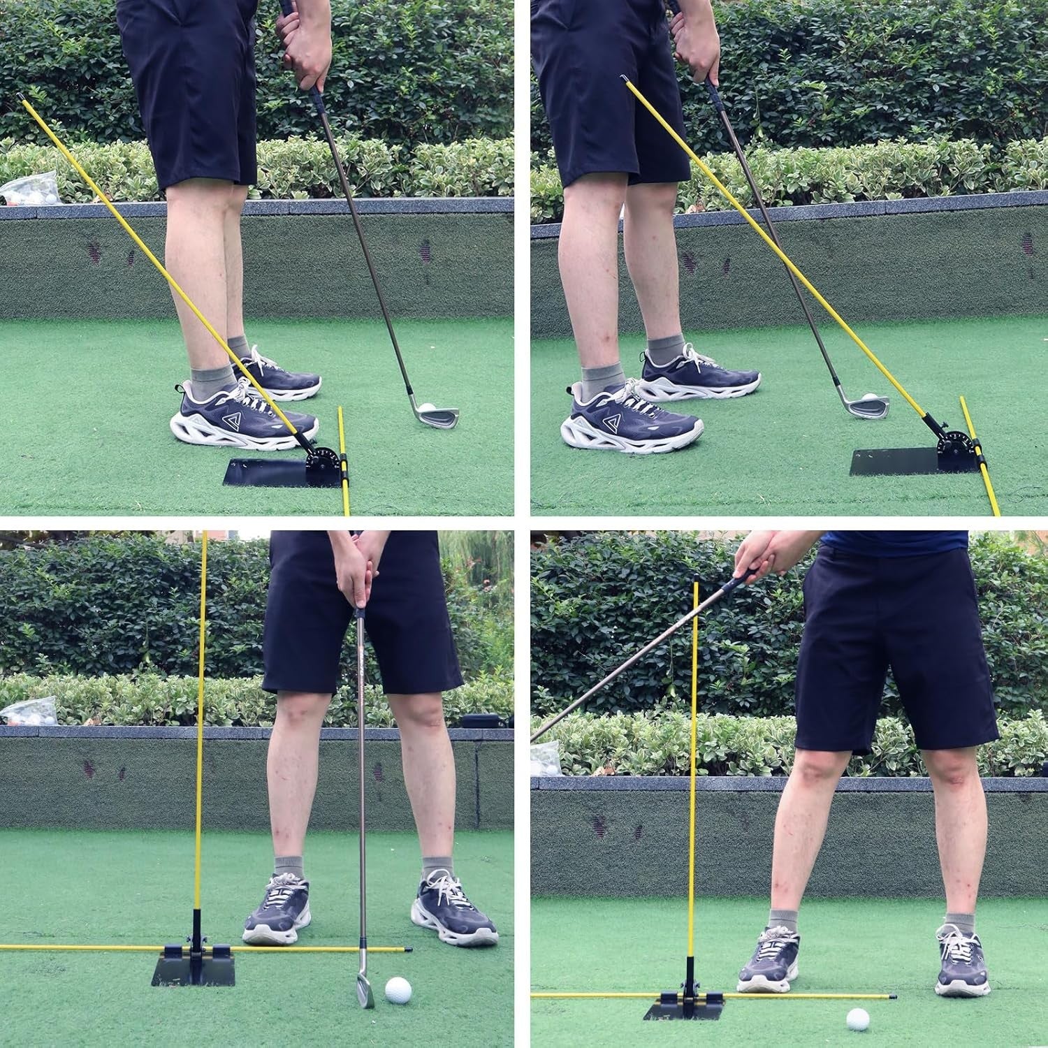 Golf Alignment Stick Holder Adjustable Swing Plane Trainer 180° Plate