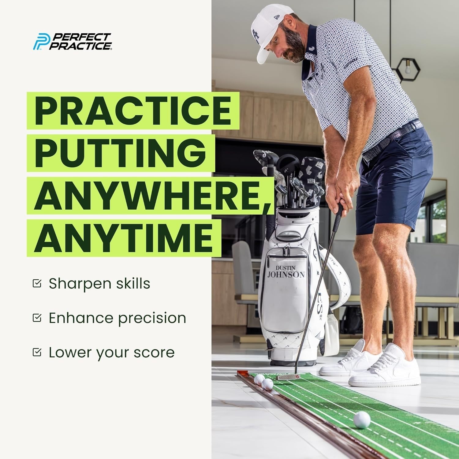 Golf Putting Mat 9ft Indoor Practice Trainer Return Ball Home Office