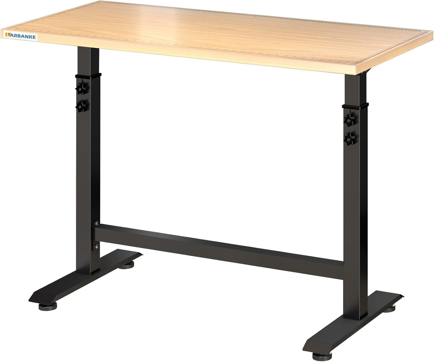 Adjustable Heavy Duty Workbench 800lb Rubberwood Top Wheels Scale Markings