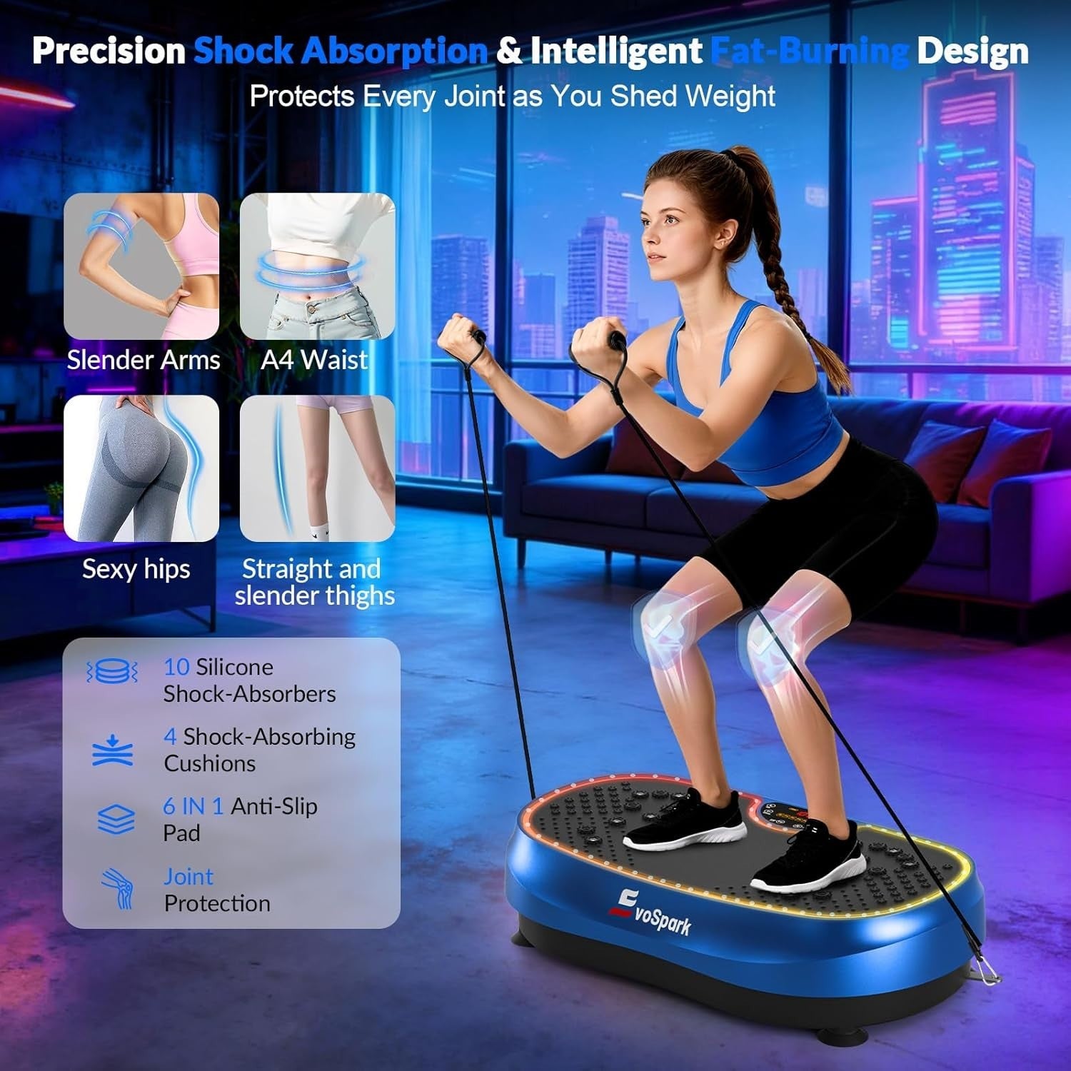 High Capacity 2D 3D Vibration Plate Dual Motor 199 Speed LED Platform