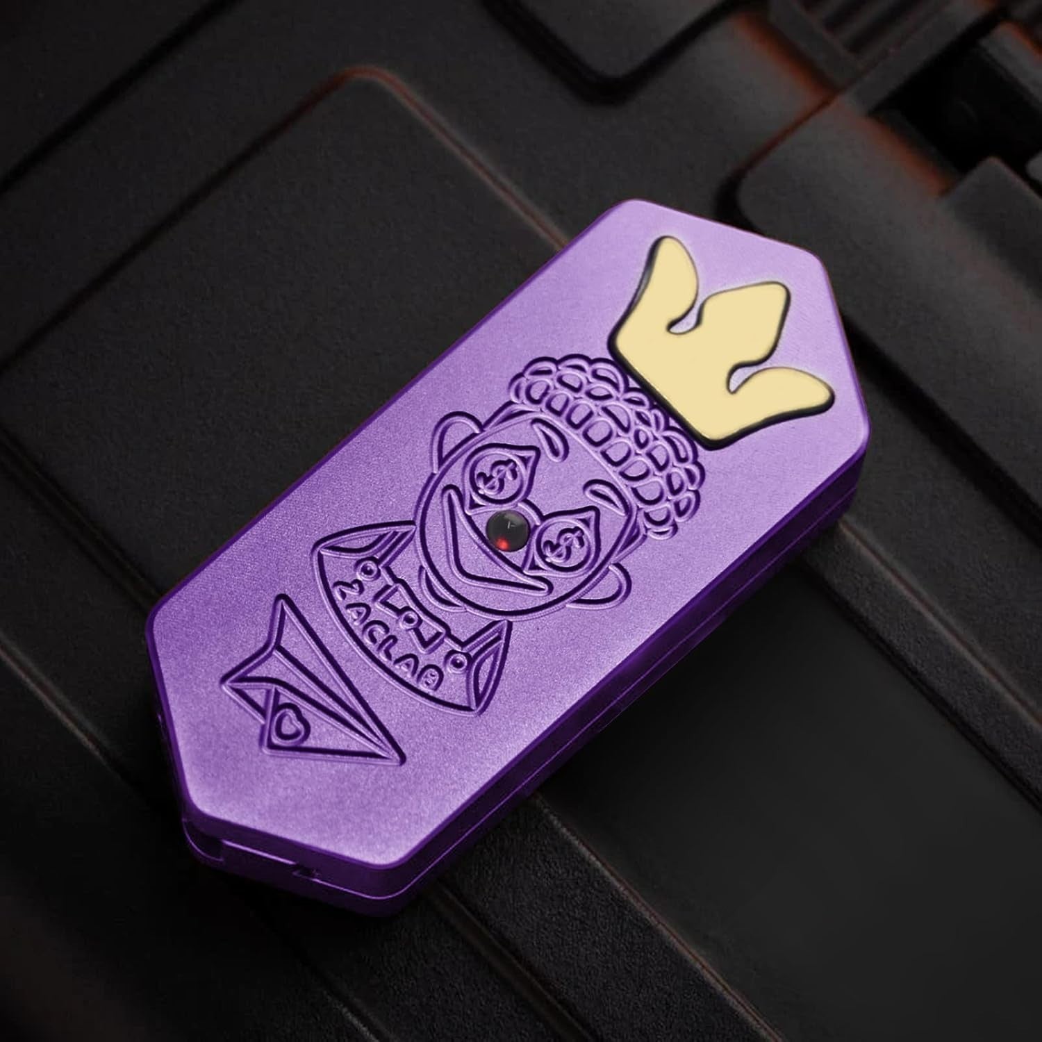 Purple Aluminum Fidget Slider Mechanical Clicker EDC Stress Toy