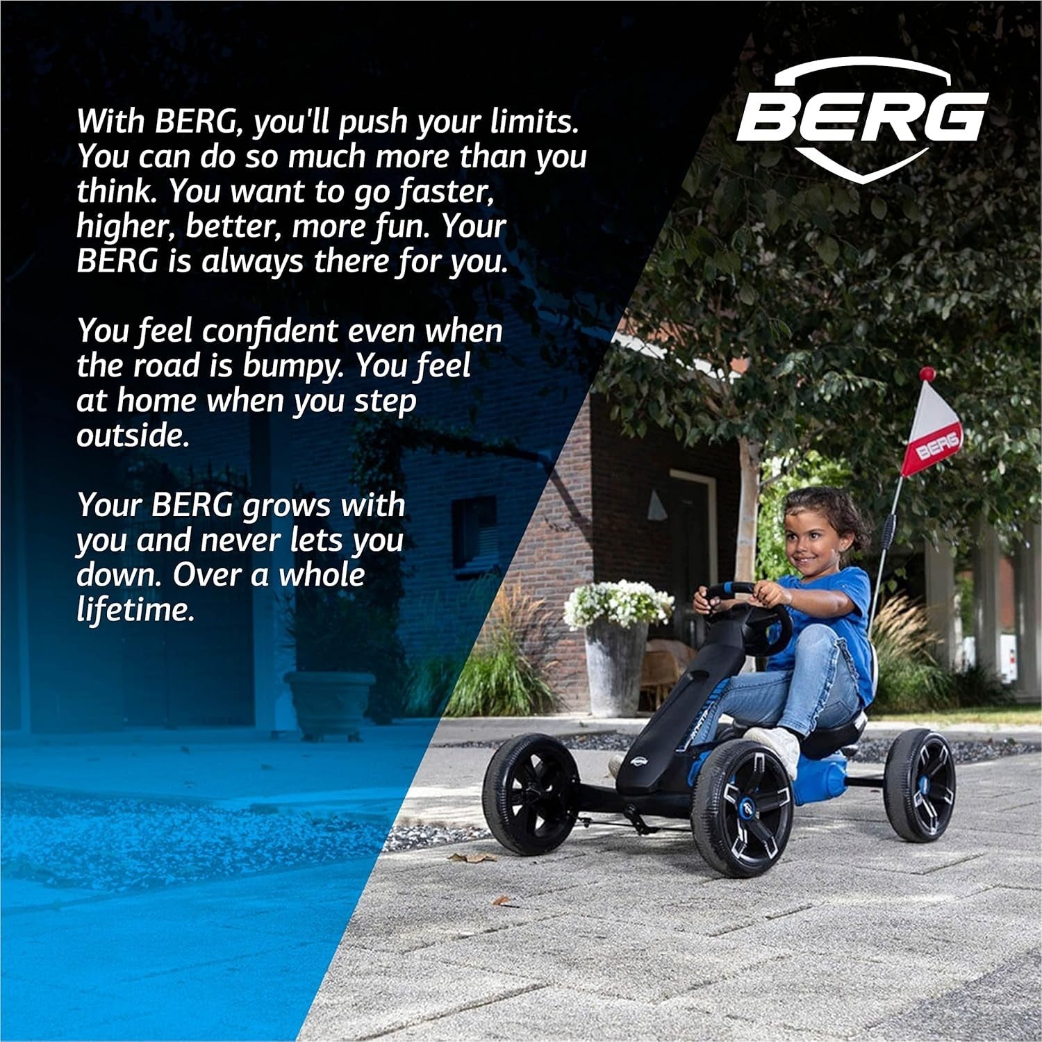 Kids Pedal Go Kart Ride On Car EVA Tyres Adjustable Seat Soundbox 2.5-6Y