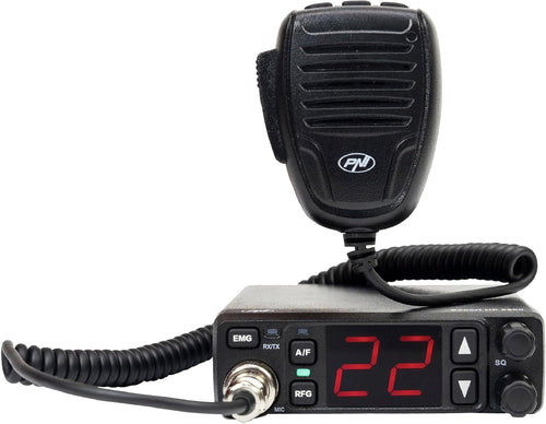 CB Radio Station 4W AM/FM Multi-Band with ASQ, RF Gain & 12V/24V