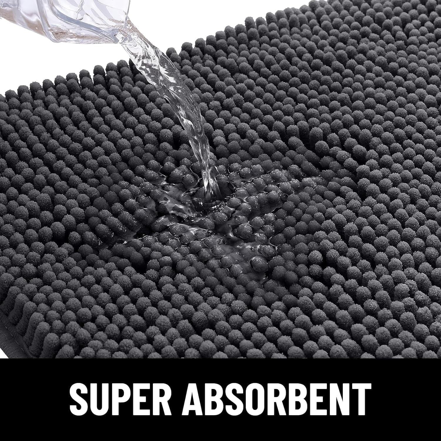 Dog Door Mat Super Absorbent Non Slip Chenille Indoor Entrance Rug 76x121cm