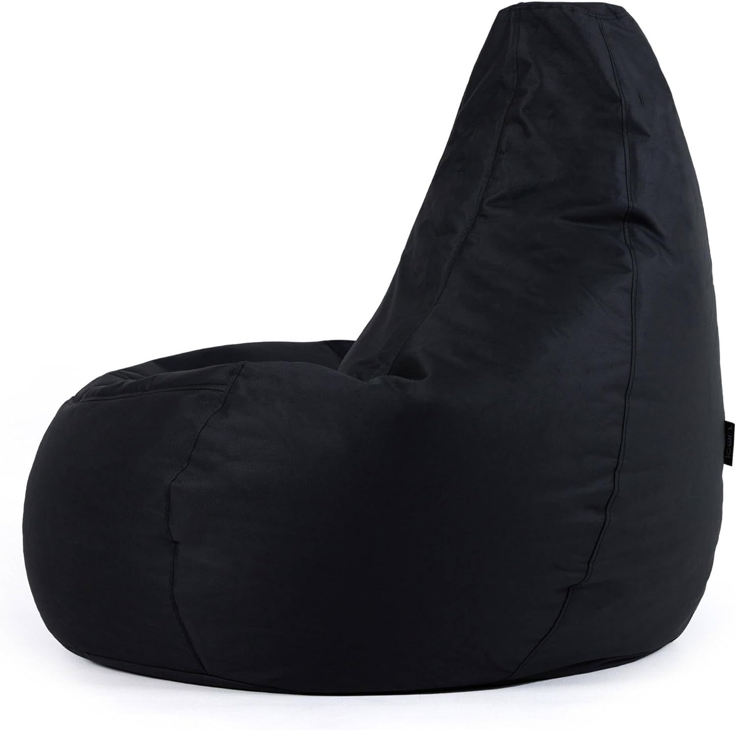 Gaming Bean Bag Chair Black | Waterproof Recliner Seat for Indoors Outdoors