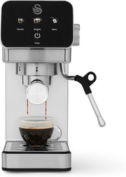 Compact Digital Espresso Machine 20 Bar Pump Milk Frother Stainless Steel 1.2L