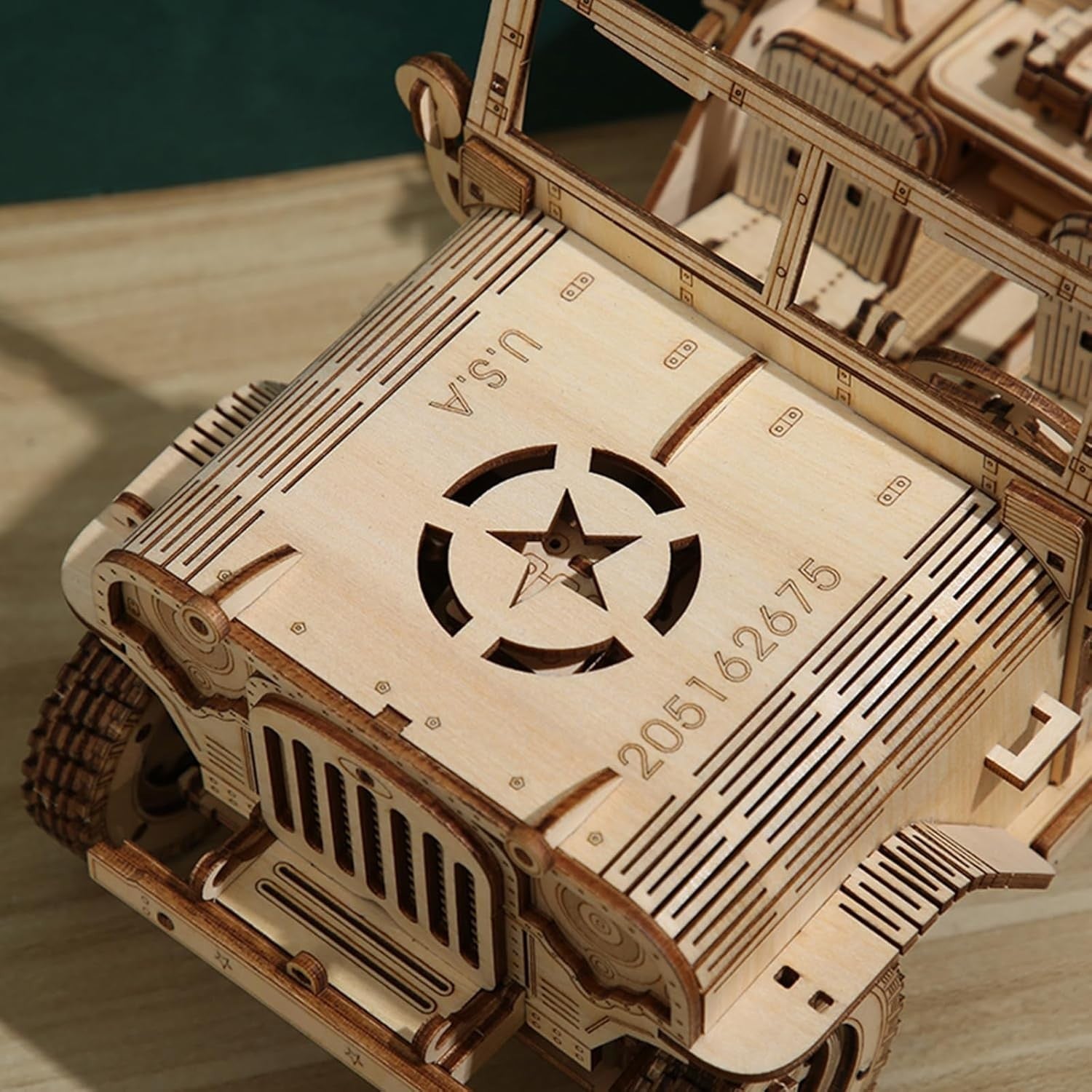 3D Wooden Off Road Car Puzzle DIY Vehicle Model Kit 428PCS STEM Build
