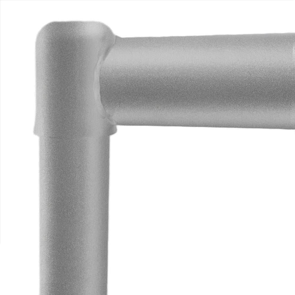 Heavy Duty Clothes Rail 5ft Steel Silver, 100kg Load, Free Standing with Wheels