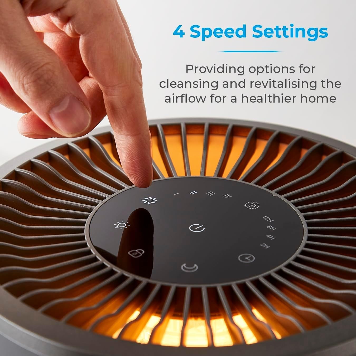 Quiet Desktop HEPA 13 Air Purifier for Allergies Sleep Mode Timer 14m²