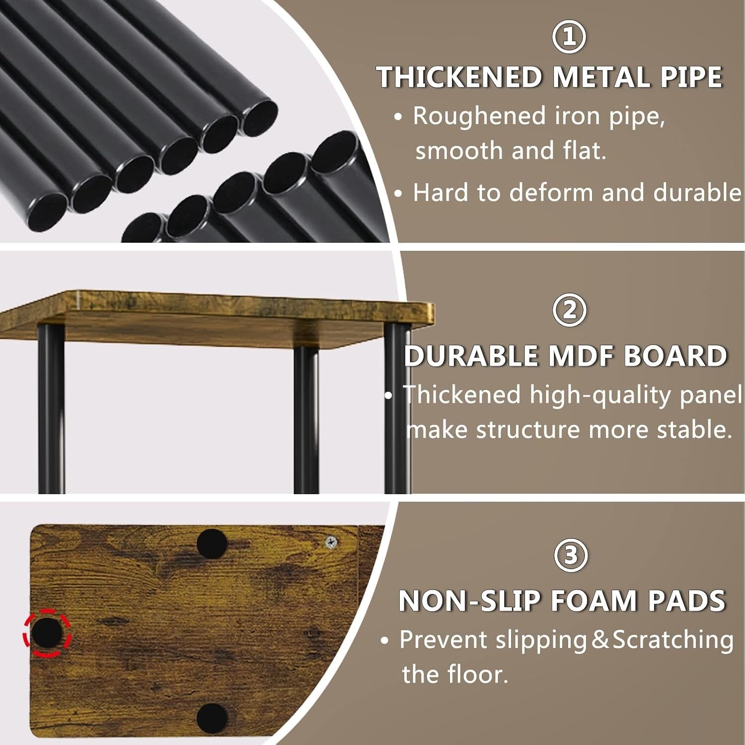 6 Tier Metal Wood Plant Stand Indoor Outdoor Corner Flower Pot Shelf Rack