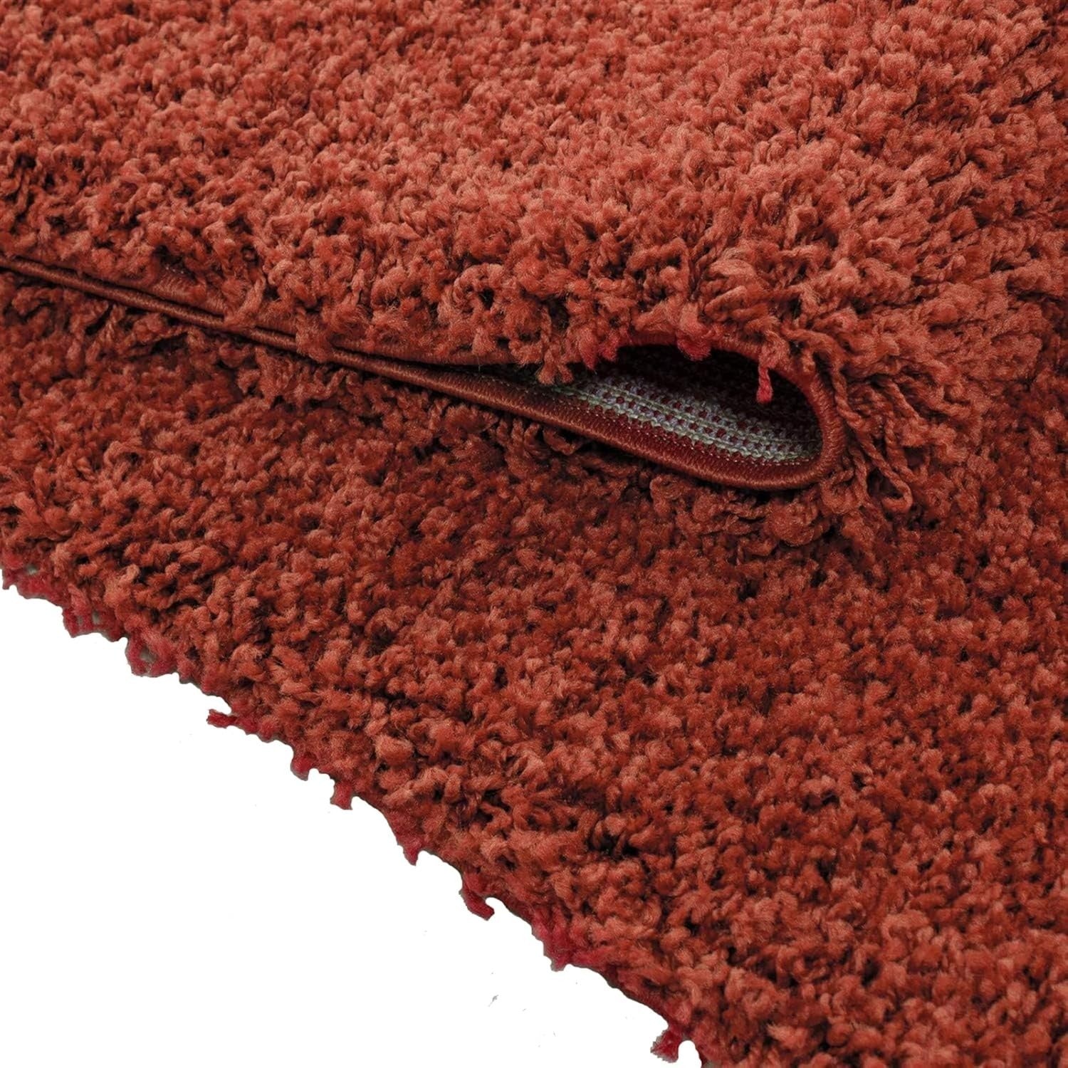 Extra Large Shaggy Rug 160x230cm 5cm Thick Soft High Pile Terracotta Carpet