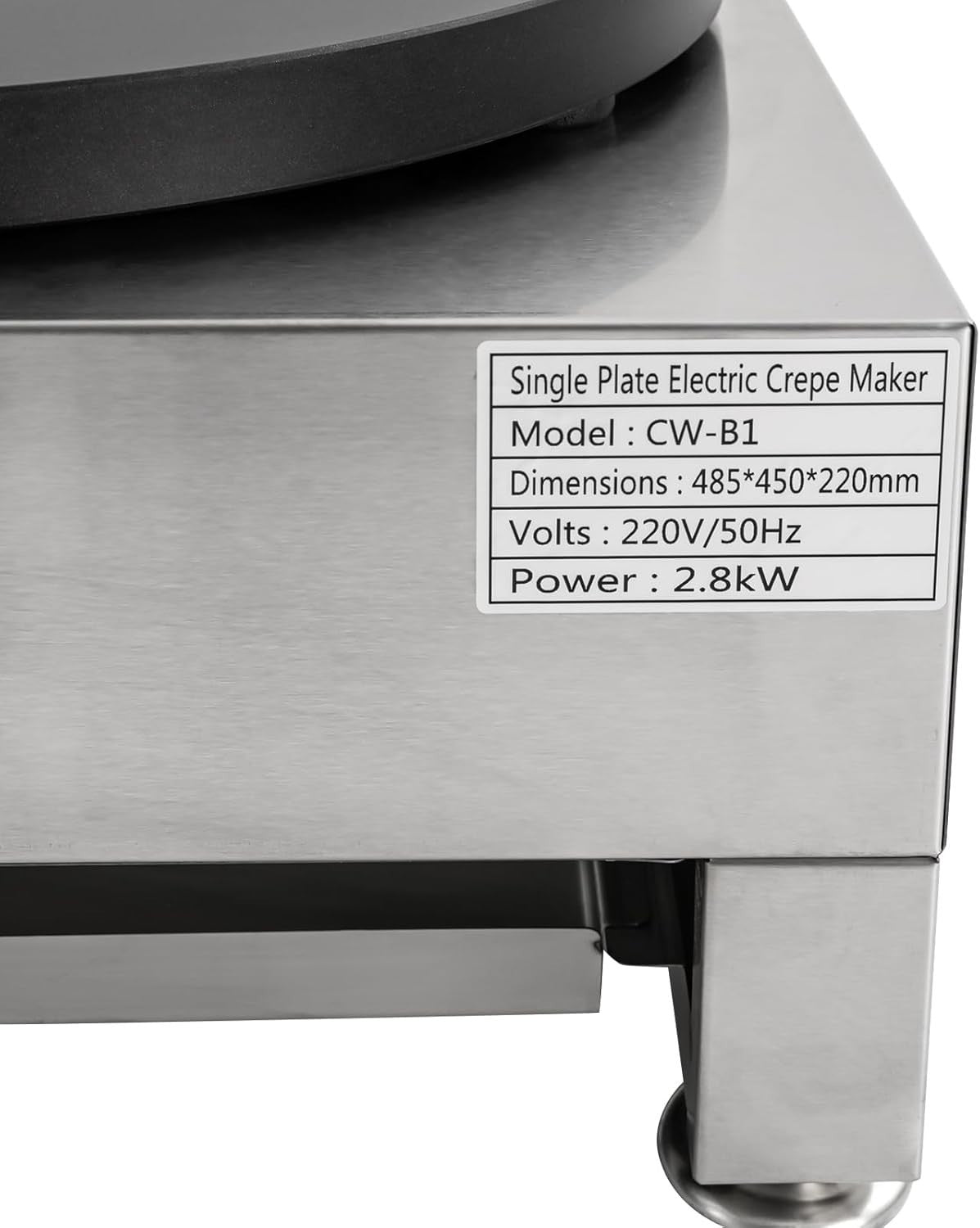 16" 2.8KW Electric Crepe Maker Non-Stick Commercial Pancake Griddle