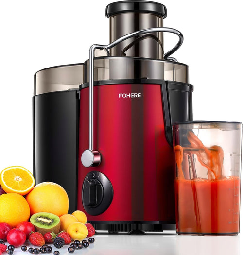 900W Centrifugal Juicer 3 Speed Wide Chute Fast Easy Clean Whole Fruit Red