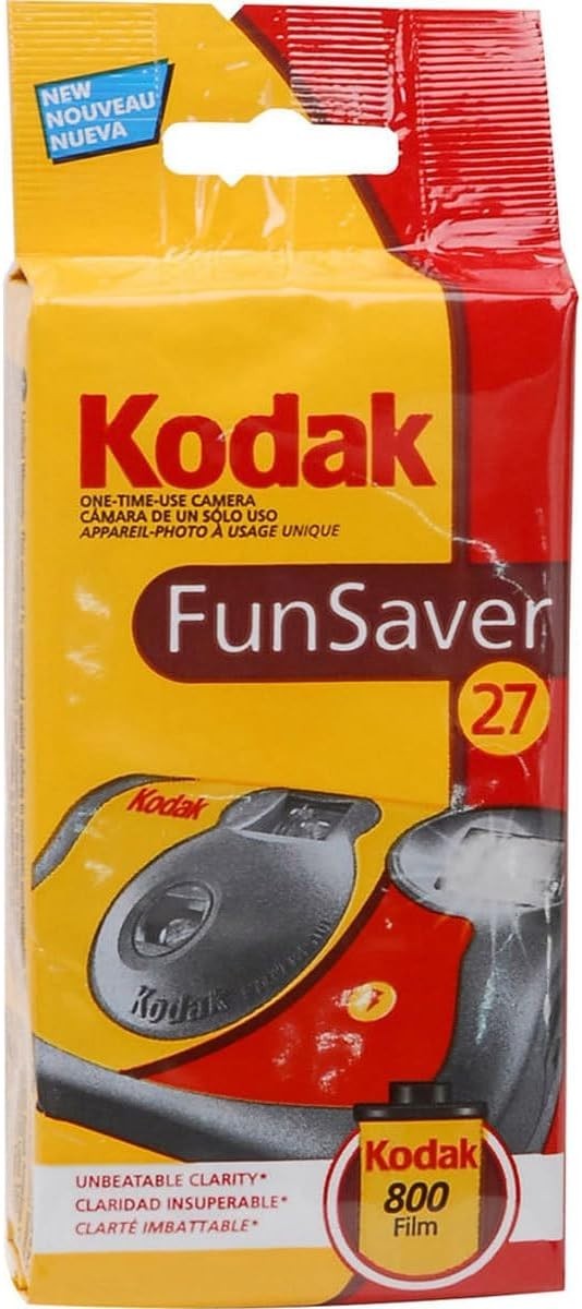 4 Pack Disposable Film Cameras Flash 27 Exposure 800 ISO Compact