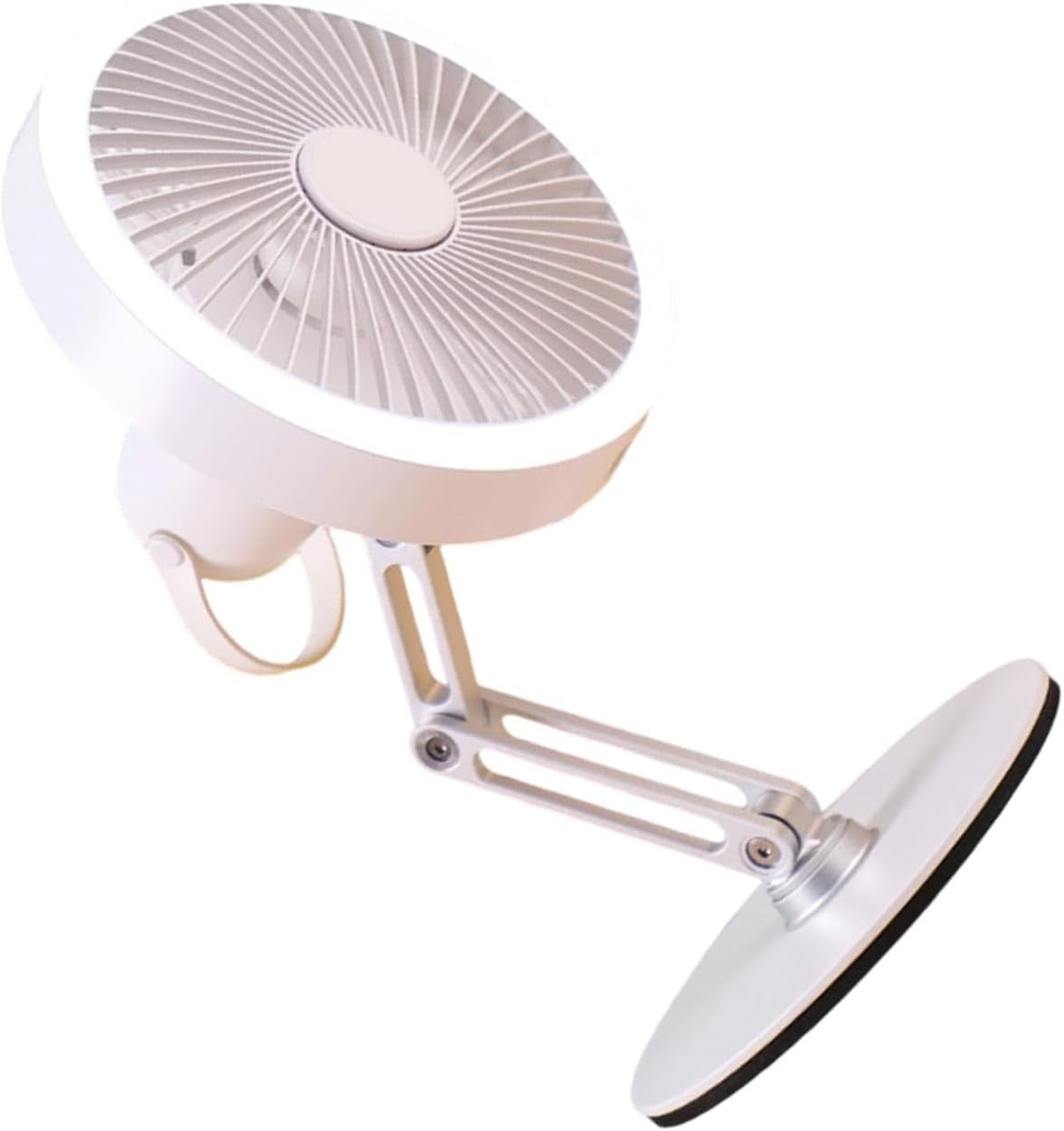Rechargeable USB Table Fan – 3-Speed Foldable Quiet Cooling w/ LED Light