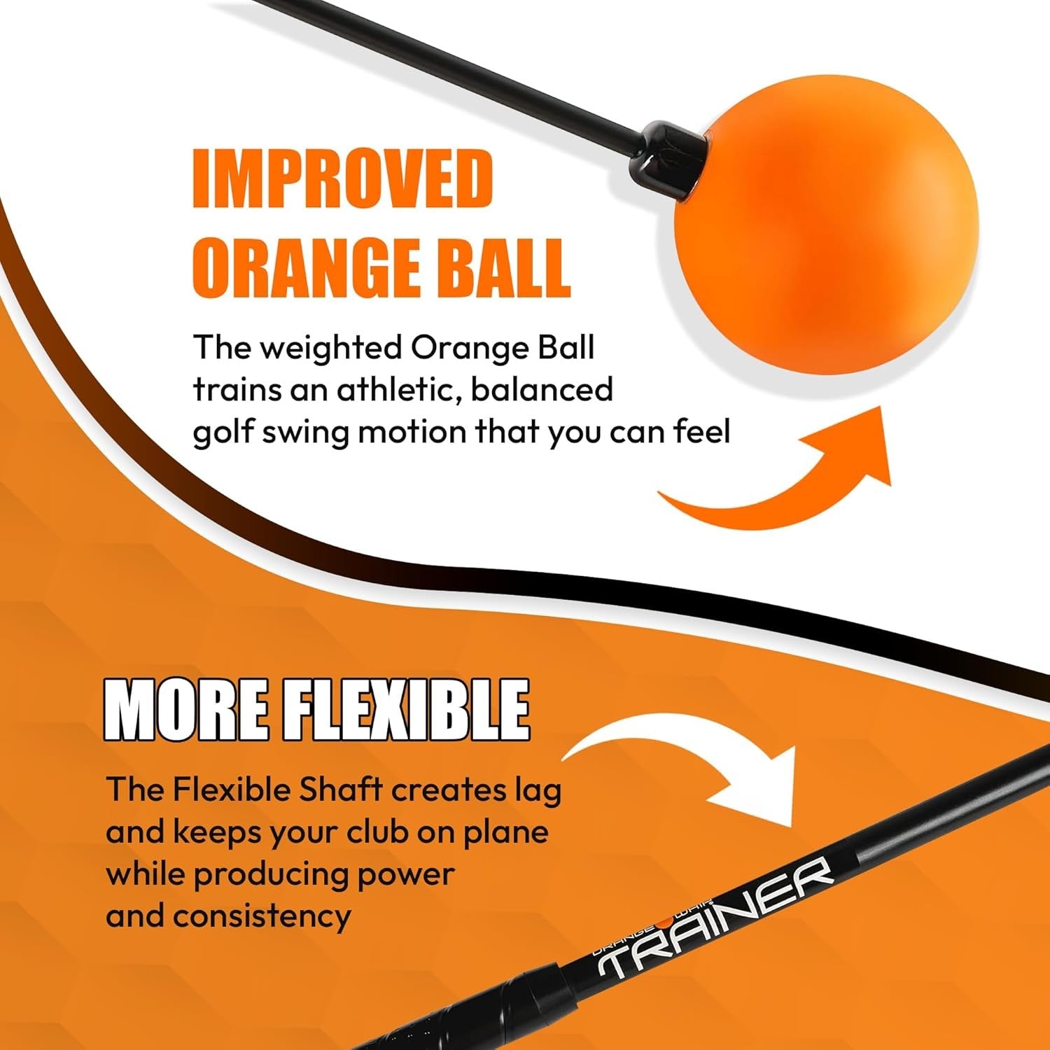 Golf Swing Trainer Whip Full Size Tempo Aid 47"