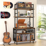 5 Tier Record Player Stand Vinyl Storage Rack Holds 400+ Albums