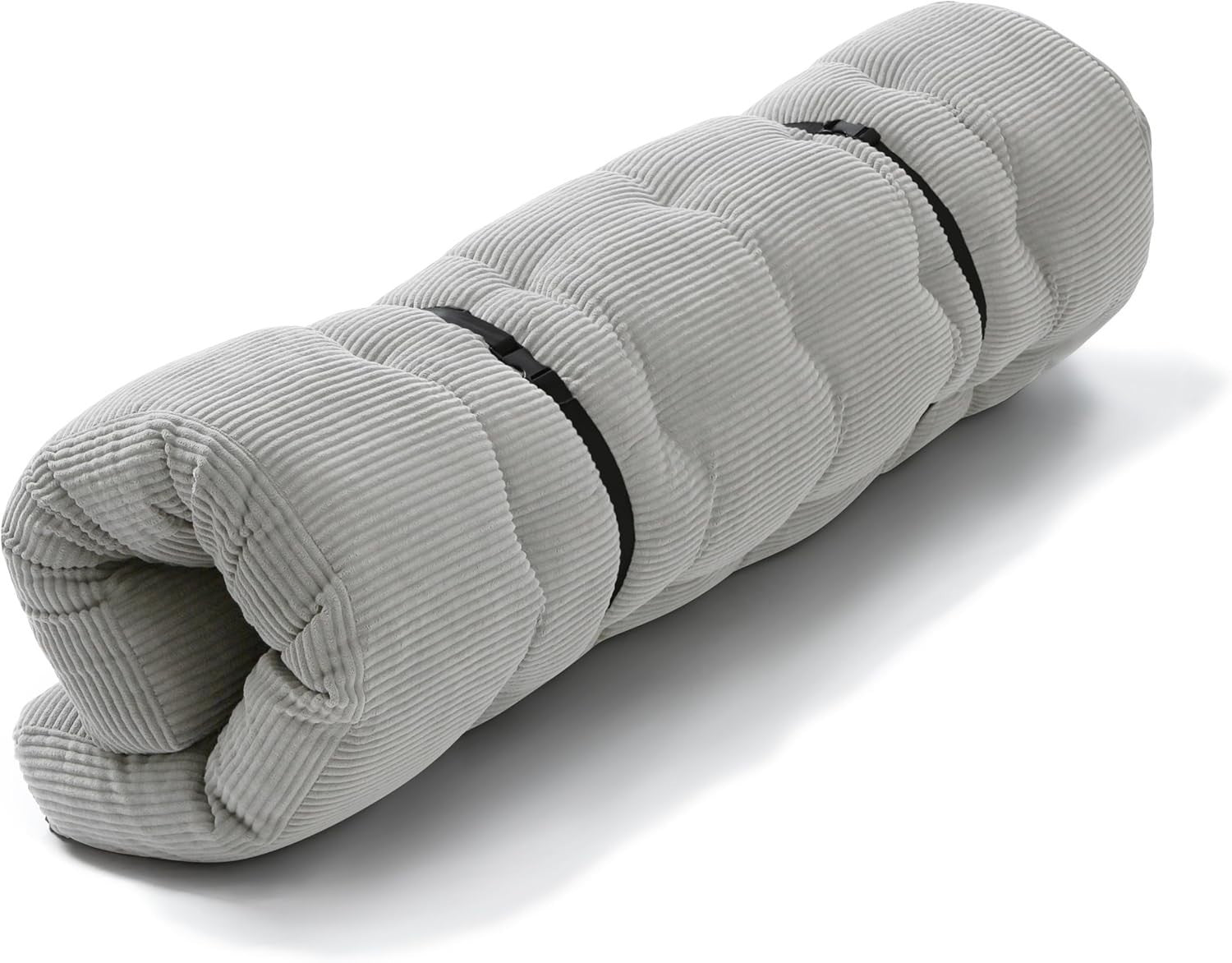 Double Folding Futon Mattress - Thick Foam, Corduroy Fabric, Floor & Sofa Bed