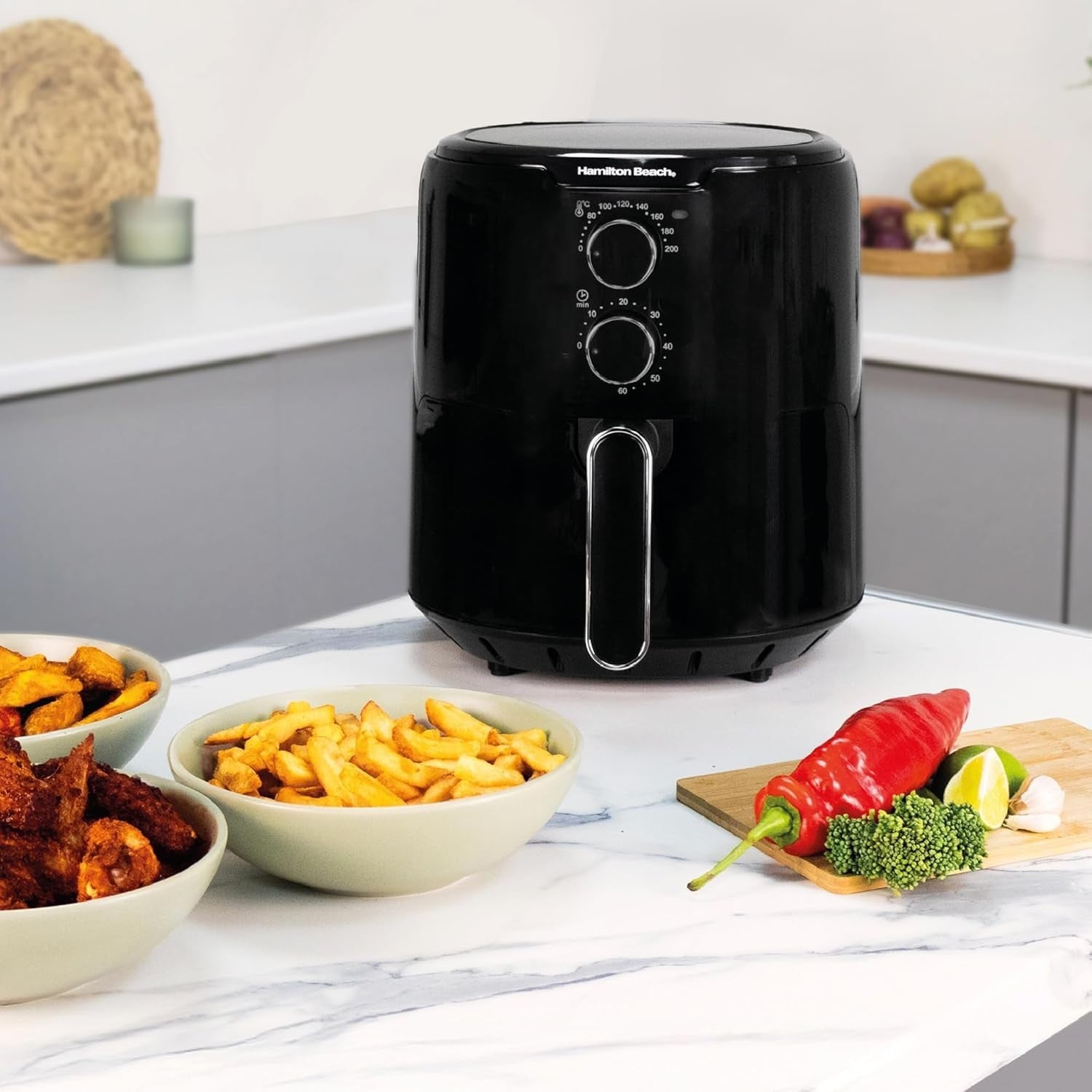 4.2L Manual Air Fryer | Energy Saving 1300W | Timer & Temp Control | Fry Roast