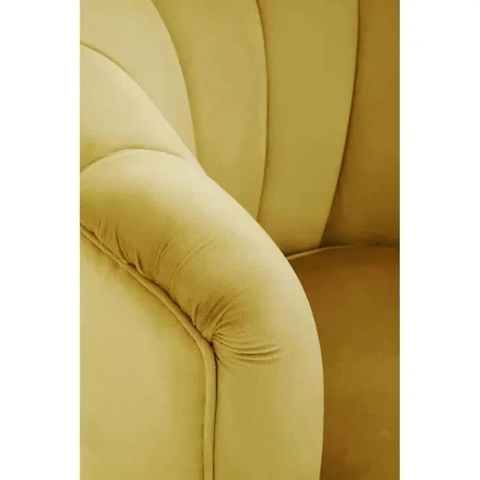Pistachio Velvet Shell Accent Chair Gold Tip Legs Green Lounge Armchair