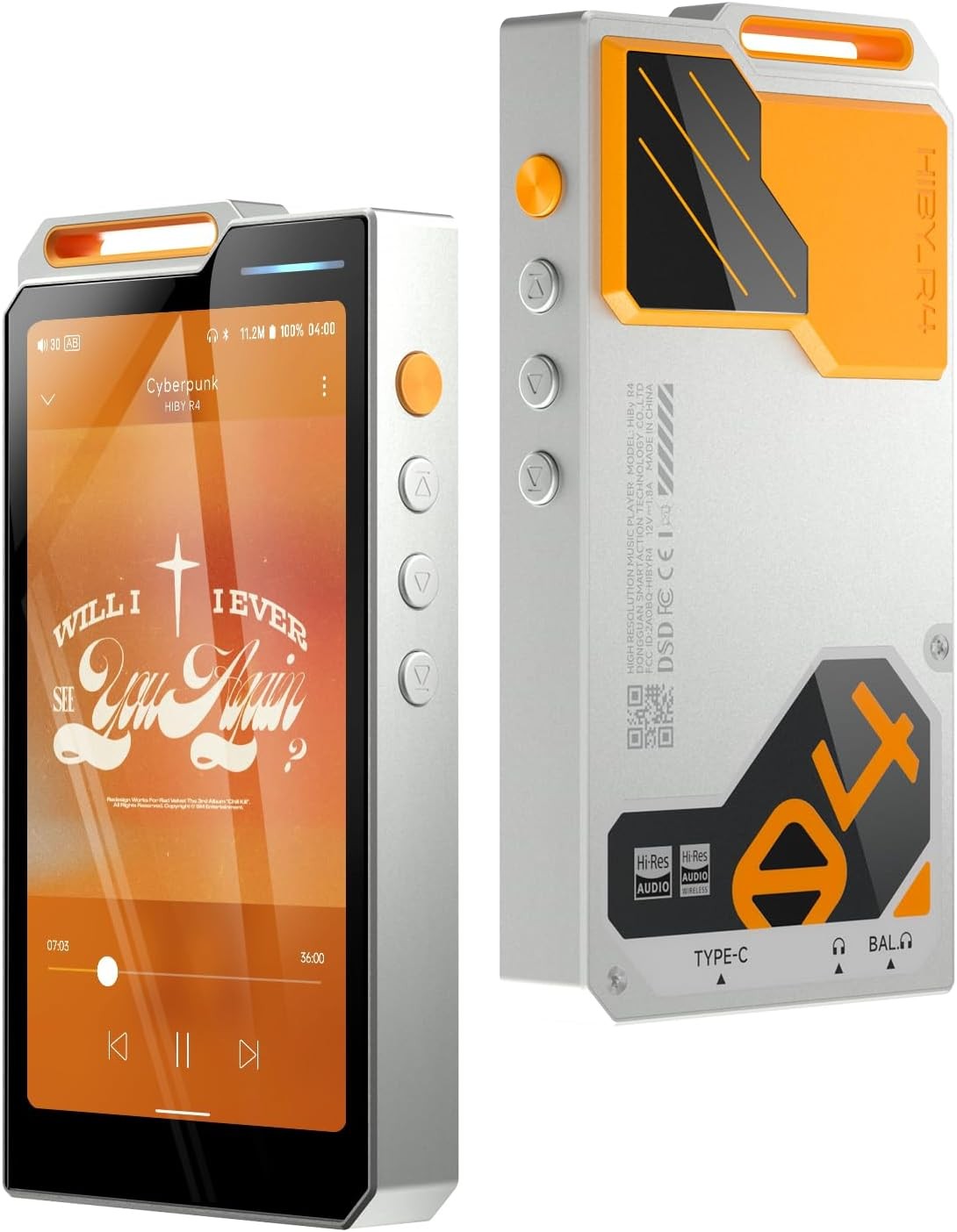 HiFi Android 12 DAP MP3 MP4 Player WiFi 32GB 2TB 4.4mm