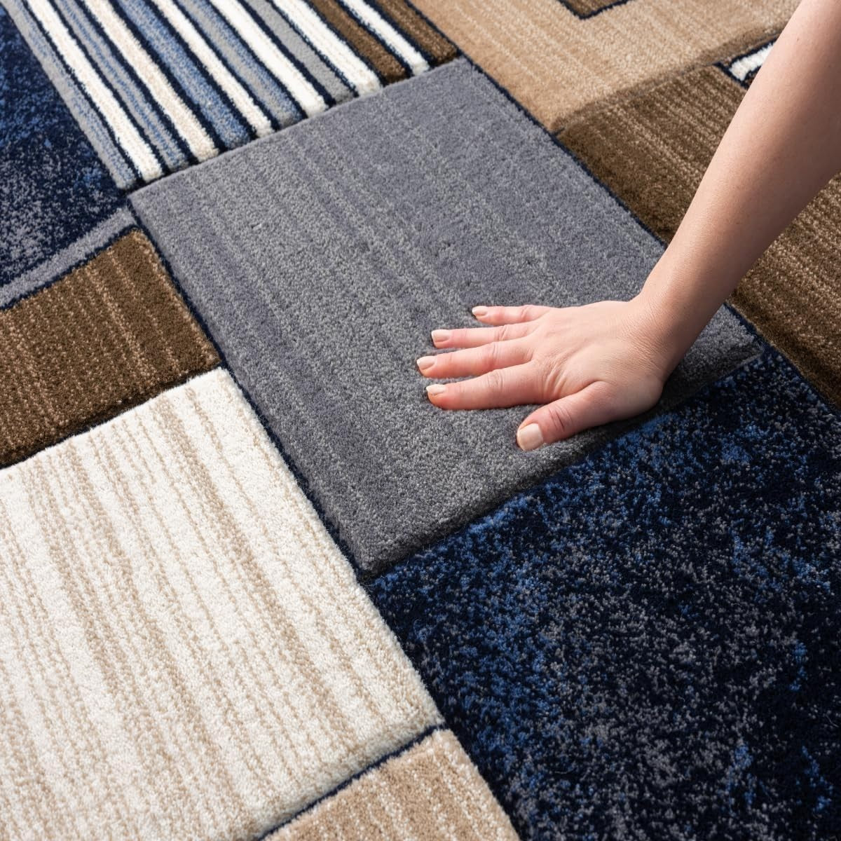 XL Abstract Living Room Rug 160x230cm Plush Soft Thick Modern Area Carpet