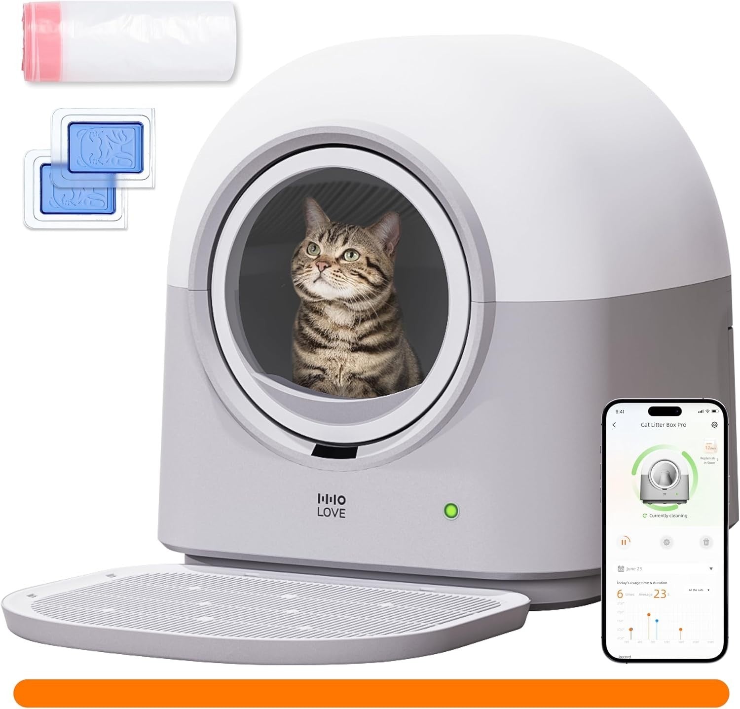 XXL Self Cleaning Cat Litter Box Automatic APP Control Odor Control