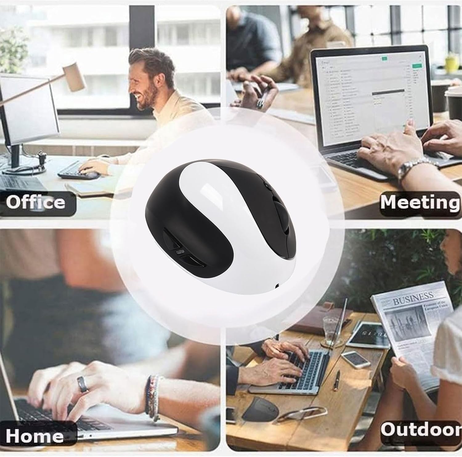 Left Hand Ergonomic Vertical Wireless Mouse Rechargeable 1600 DPI