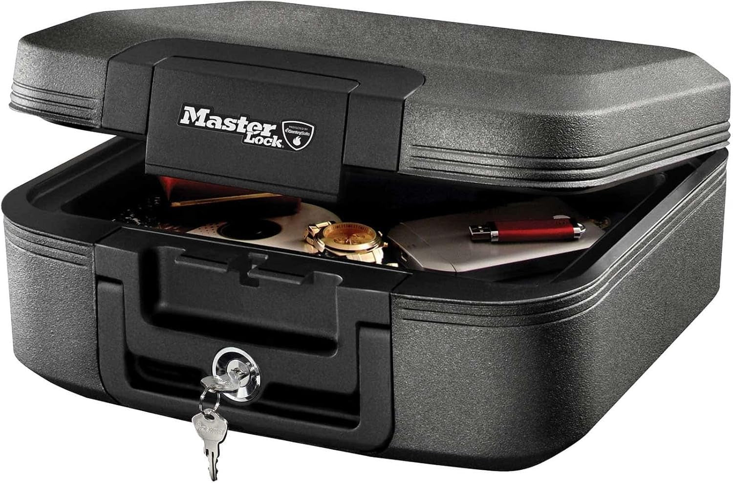 Fireproof Waterproof Safe Box Key Lock Document Cash Security Chest