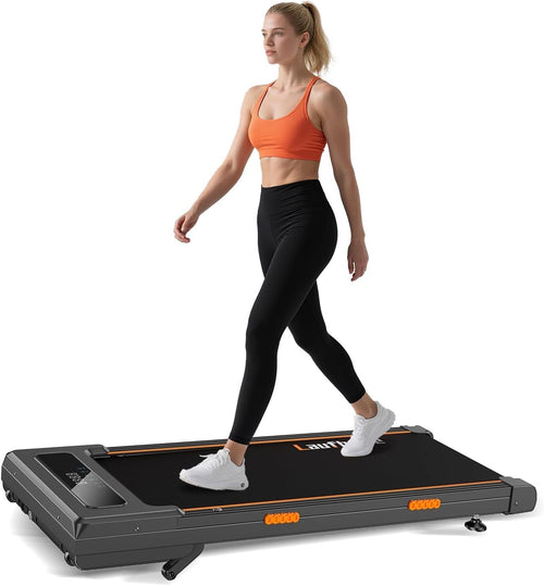 Compact Under Desk Walking Treadmill 12% Incline 320LBS Shock Absorbent