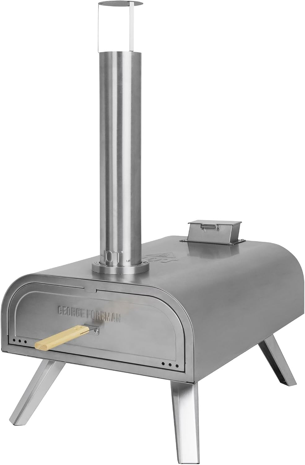 16" Wood Fired Outdoor Pizza Oven Stainless Steel BBQ Smoker Grill Portable