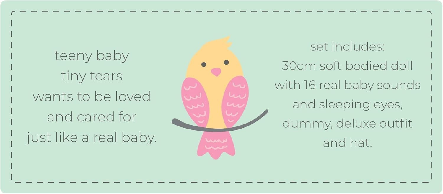 30cm Soft Baby Doll w 16 Sounds Cuddly Nurture Toy Dummy