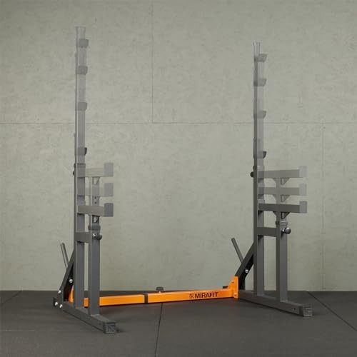 Adjustable Squat & Bench Press Rack Multi-Position Spotters Home Gym