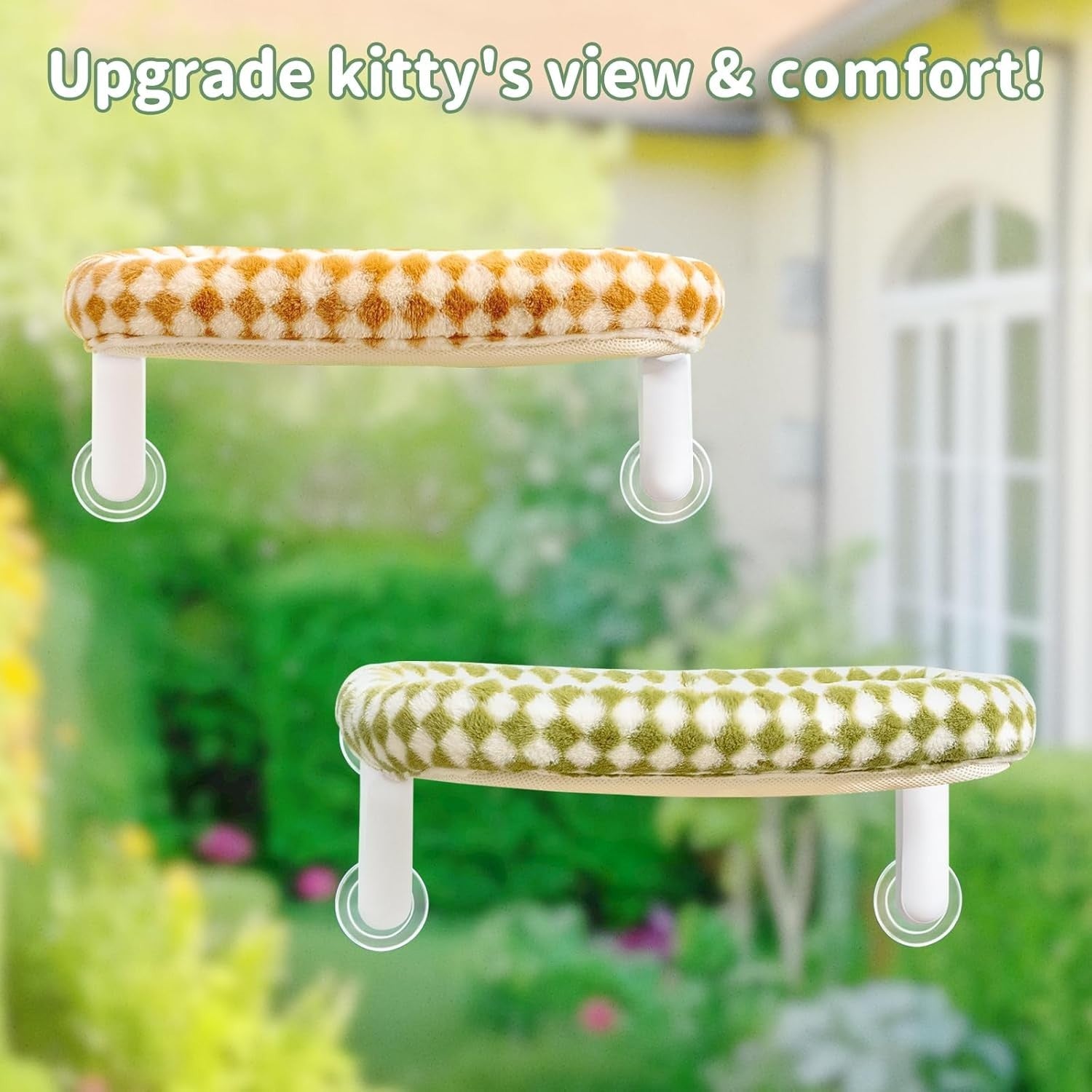 Cat Window Hammock Foldable Perch Suction Cup Seat Plush Cushion