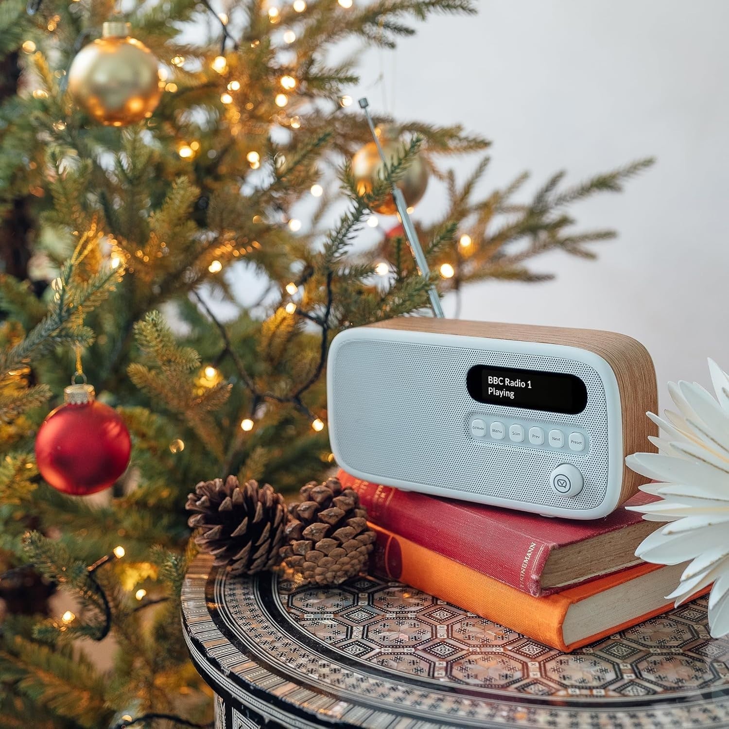 Portable DAB/DAB+ FM Radio Bluetooth, Alarm Clock Rechargeable