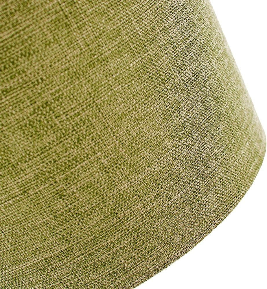 Olive Sage Green Drum Lampshade 35cm Linen Table Pendant Shade