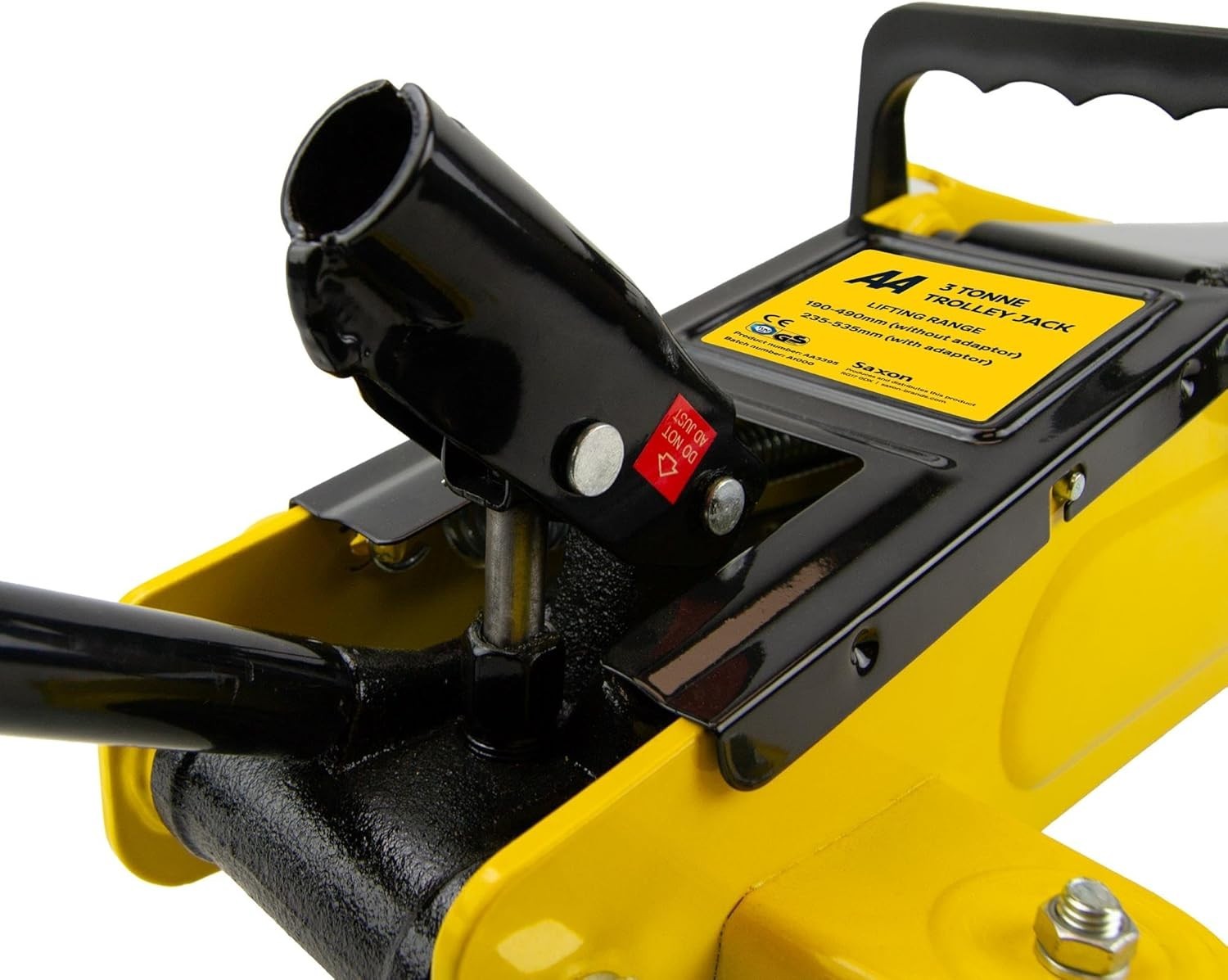 3 Ton Hydraulic Trolley Jack 190–535mm Heavy Duty Car SUV Lift with Adaptor